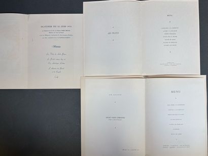 Ensemble de 13 menus en majorité d'Air France...