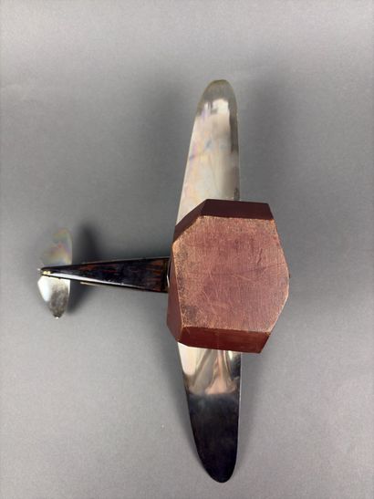 Desk model depicting an airplane made of...