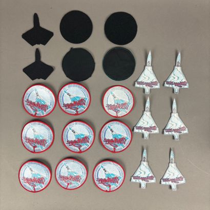 Set of aviation patches including: 
- 9 