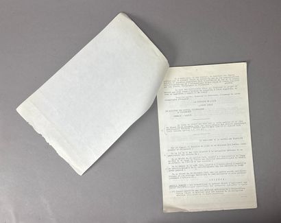 Texte dactylographié : Rapport au Président...