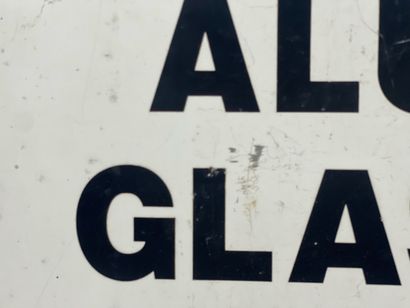 Aluminum sign reading 