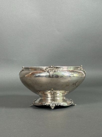 Coupe sur piédouche en argent 925 millièmes...