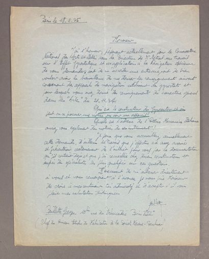 Réunion de 5 lettres d'inventeurs sollicitant...