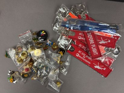 A collection of promotional items from various...