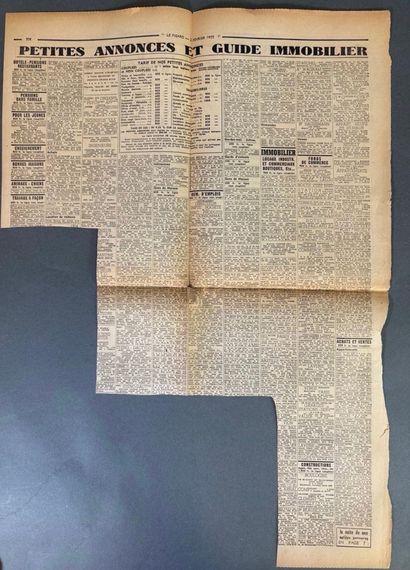 Suite de 4 coupures de journaux 