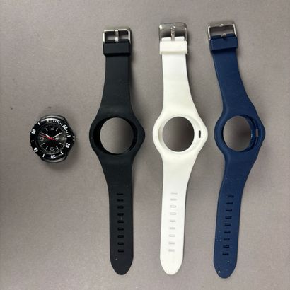 DASSAULT
Watch with a black dial and three...