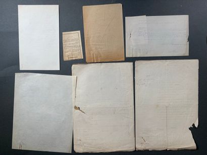 Réunion de documents comprenant : 
- Brouillon...
