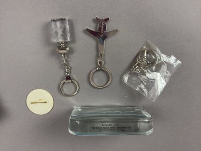 A collection of promotional items from various...