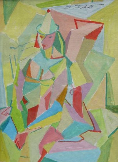 Jean FAUBERT (né en 1946)
Jeune femme costumée...