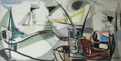Claude VENARD (1913-1999)
Composition Aquarelle...