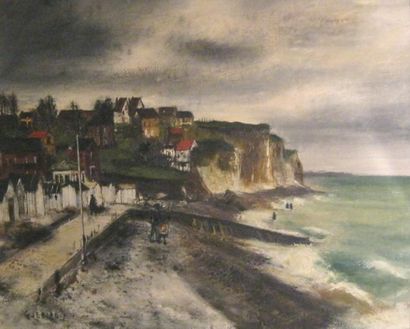 Gaston SEBIRE (1920-2001)
Vue de falaises...