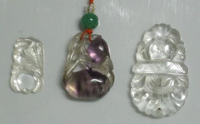 Beau pendentif en améthyste, en forme d'une...