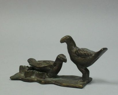 Afrique*
Groupe de deux oiseaux en cuivre....