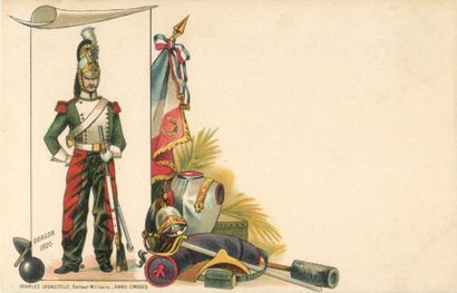 117 CARTES POSTALES MILITARIA : Illustrateurs...