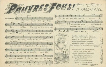 102 CARTES POSTALES CHANSONS : Divers Editeurs...