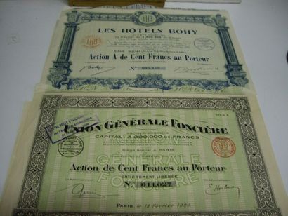44 BILLETS DE BANQUE & ACTIONS : Billets...