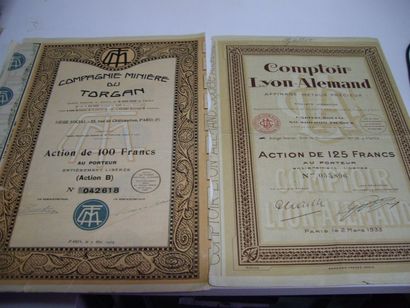44 BILLETS DE BANQUE & ACTIONS : Billets...