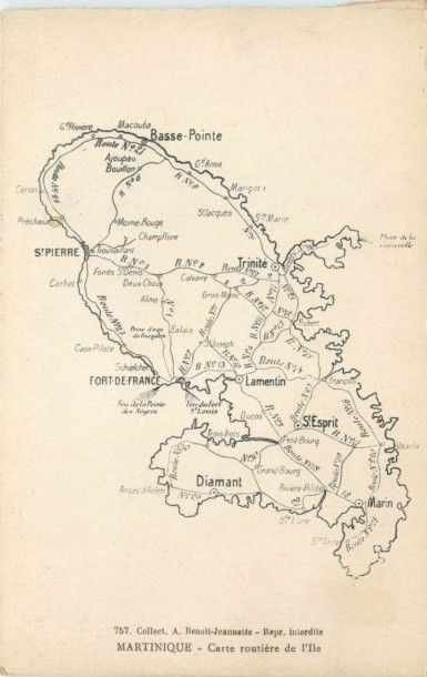 8 CARTES POSTALES LA MARTINIQUE : Divers....