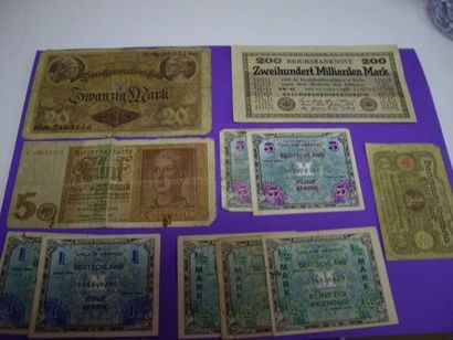 NUMISMATIQUE : Billets Etrangers & Français....