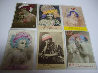 33 CARTES POSTALES FANTAISIES : 2cp-Brodées...
