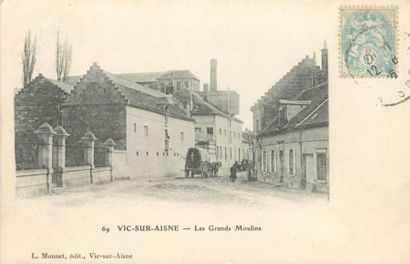 61 CARTES POSTALES AISNE : Villes, qqs villages,...