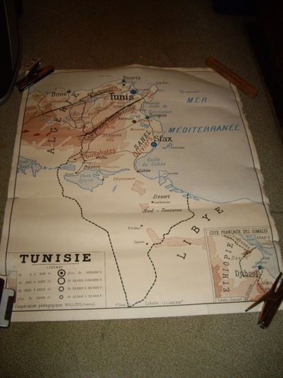 5 CARTES GEOGRAPHIQUES & INSTRUCTIVES : d'Ecole....