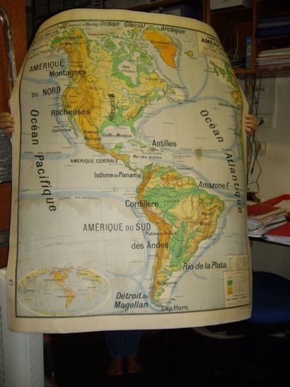 5 CARTES GEOGRAPHIQUES & INSTRUCTIVES : d'Ecole....