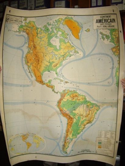 5 CARTES GEOGRAPHIQUES & INSTRUCTIVES : d'Ecole....
