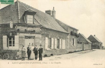 167 CARTES POSTALES & DOCUMENTS OISE : 151cp/sm,...