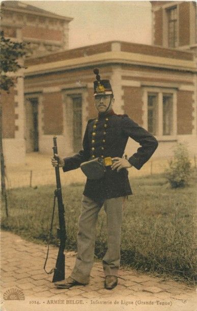 52 CARTES POSTALES MILITARIA : Belgique-35cp,...