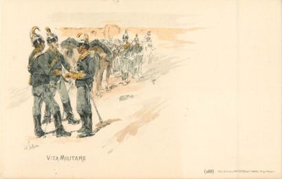 55 CARTES POSTALES MILITARIA : Italie-37cp...