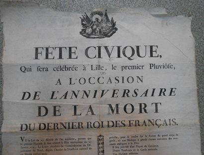 Affiche : Fête Civique (...) à l'occasion...