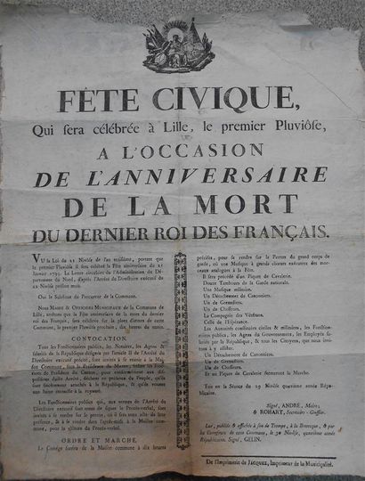 Affiche : Fête Civique (...) à l'occasion...