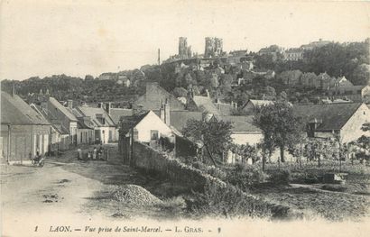 86 CARTES POSTALES AISNE : Villes, qqs villages,...