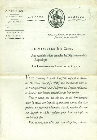[Transports]. 5 documents (lettres circu...