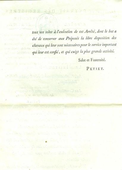[Transports]. 5 documents (lettres circu...
