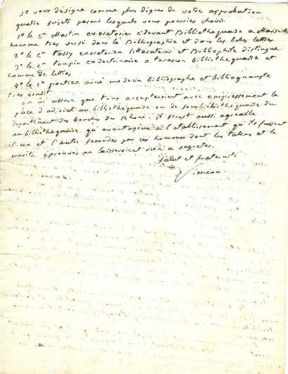 Comte Siméon. L.A.S. Nivôse an 5 (1797)....