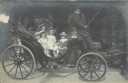 16 CARTES POSTALES ATTELAGES & AUTOMOBILES...