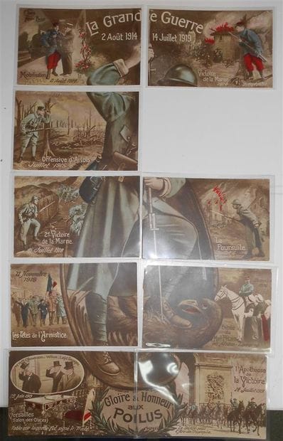 206 CARTES POSTALES & CARTES PHOTOS MILITARIA...