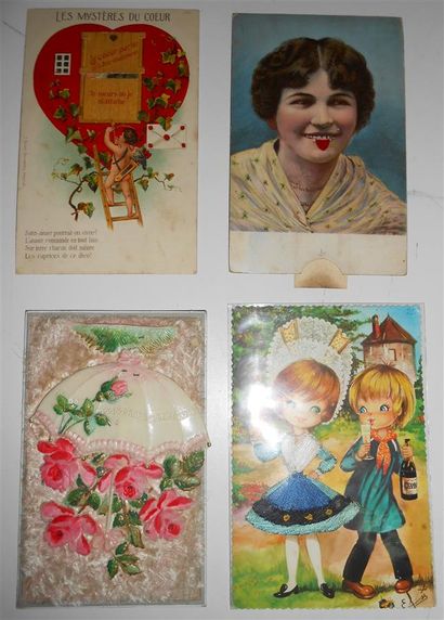 41 CARTES POSTALES FANTAISIES : Divers Thèmes...