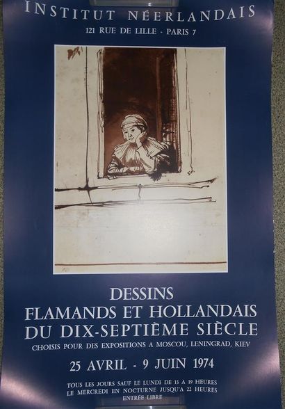 18 AFFICHES : Expositions - années 1955,...