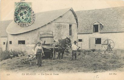 34 CARTES POSTALES EN BEAUCE : Série. Dont