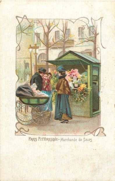 21 CARTES POSTALES PARIS : Métiers & Scènes...