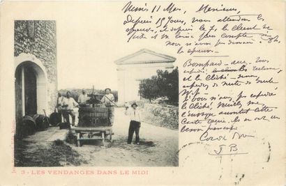 9 CARTES POSTALES ALCOOL : Les Pressoirs...