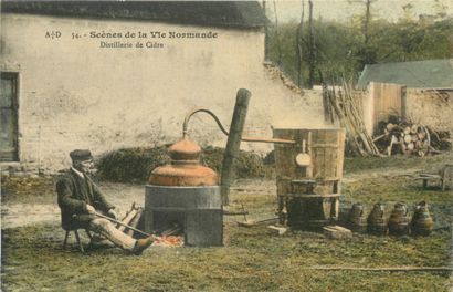 6 CARTES POSTALES ALCOOL : Distillerie -...