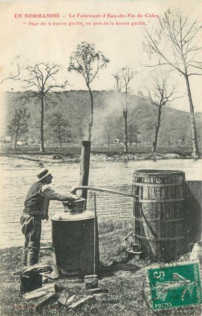 6 CARTES POSTALES ALCOOL : Distillerie -...