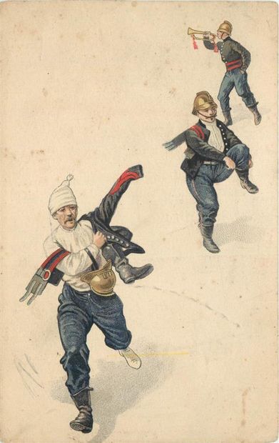 3 CARTES POSTALES LES POMPIERS : Sélection....
