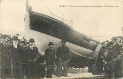 4 CARTES POSTALES BATEAU DE SAUVETAGE : Sélection...
