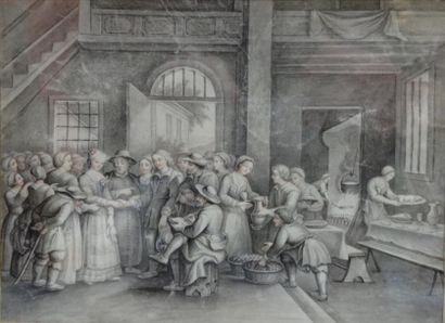 Ecole Italienne du XIXème siècle
Scène de...