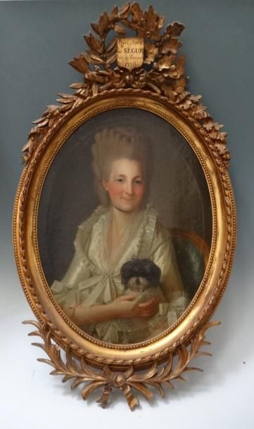 École FRANÇAISE de la fin du XVIIIème siècle
Portrait...